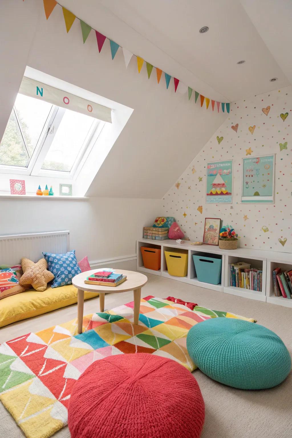 A dreamy playroom encouraging exploration and enjoyment for children.