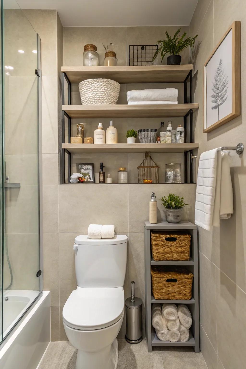 Useful wall fixtures enhancing area and design.