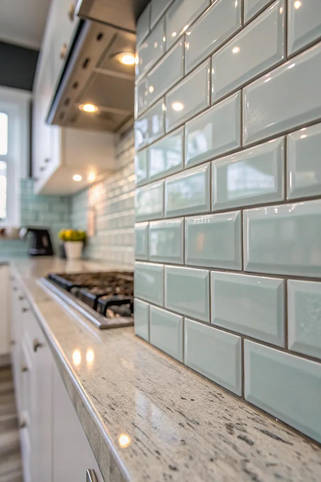 Achieve clarity using finished-edge tiles.