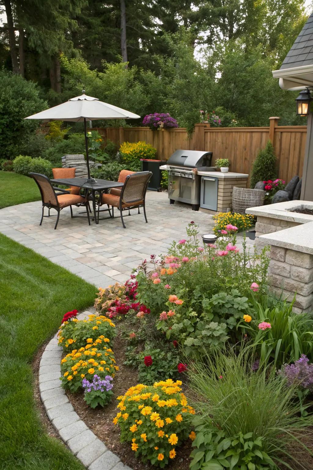 Integrating landscaping with your BBQ area creates a seamless outdoor retreat.