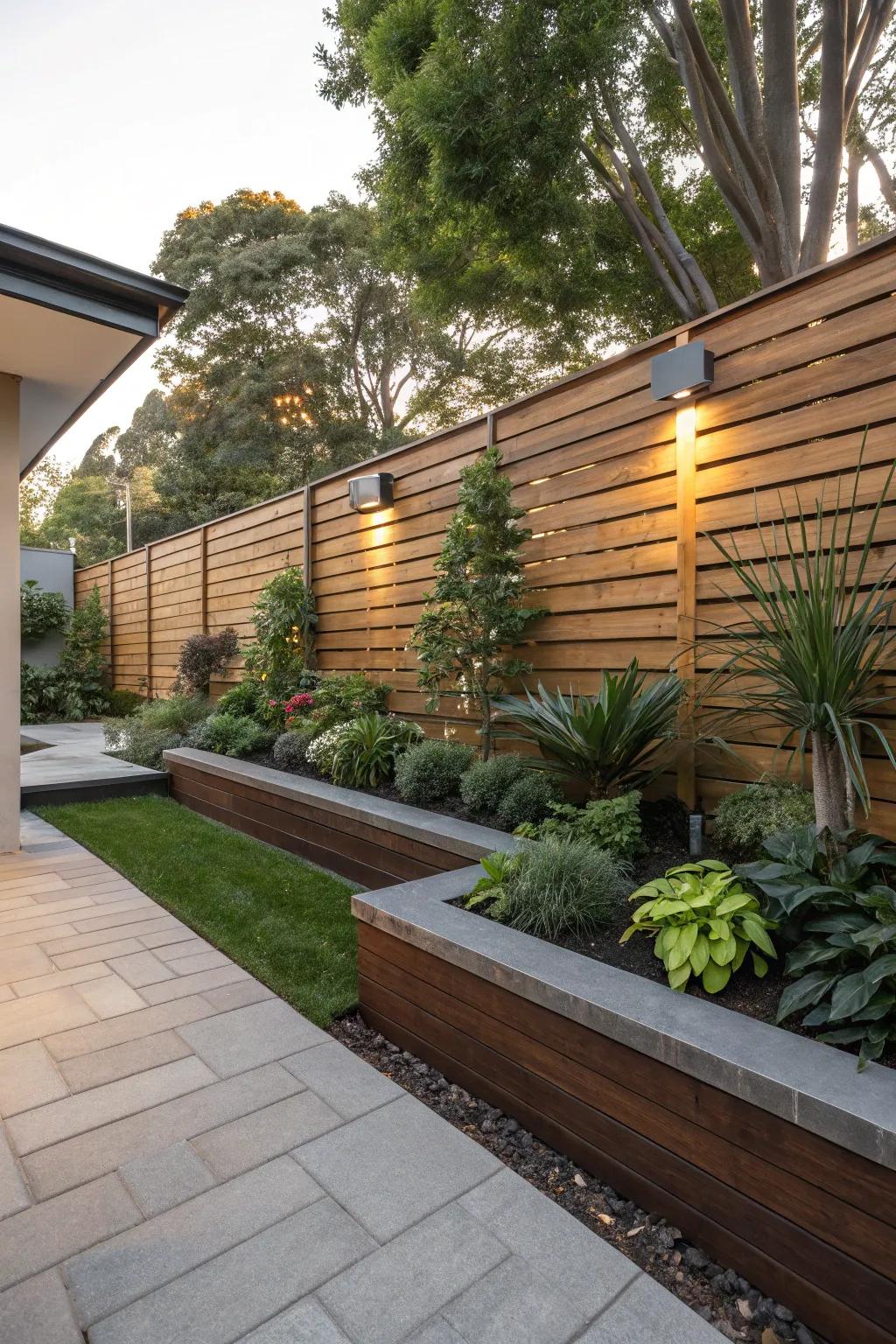 Timber panel features exude contemporary sophistication.