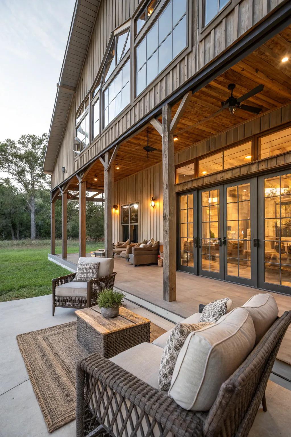 A welcoming open porch invites relaxation and conversation.