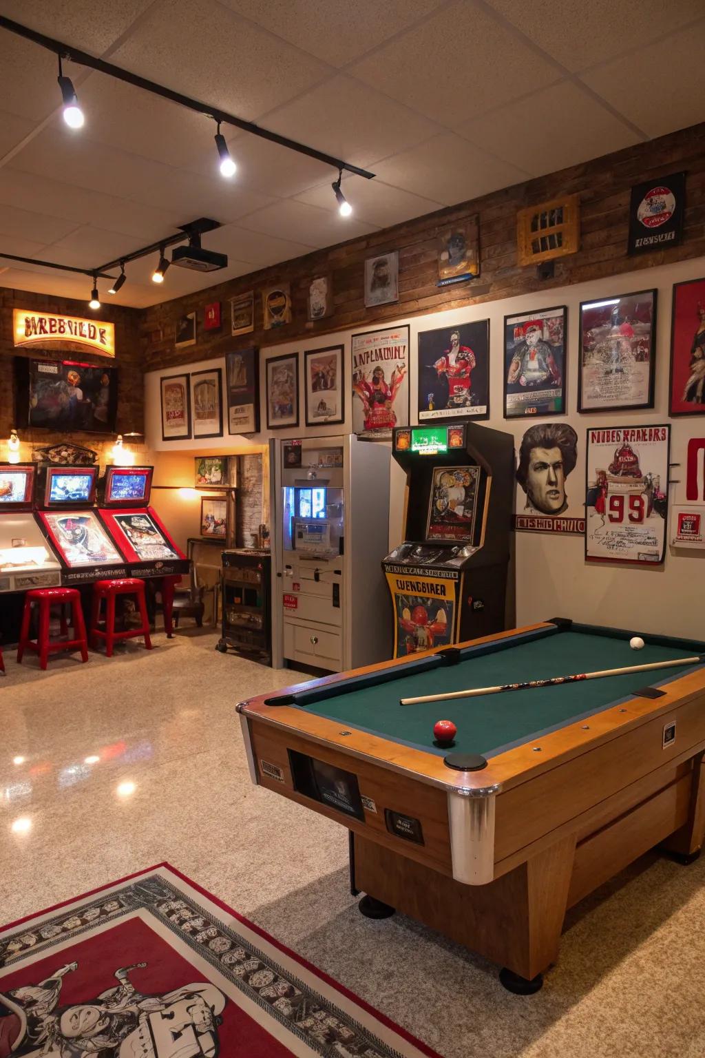 Individualized themed decor enriches your game area with distinct character.
