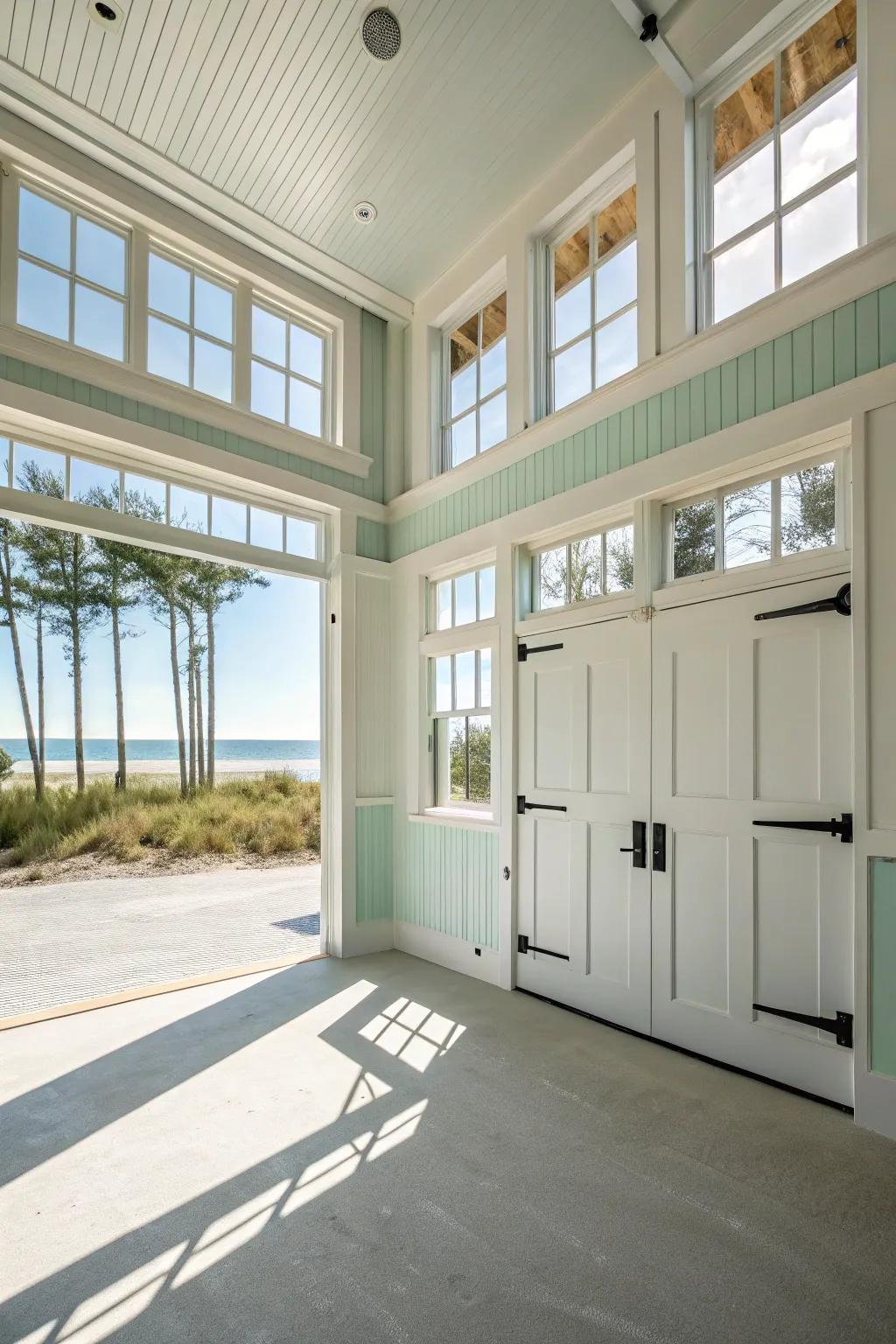 Welcome the daylight with a radiant and breezy garage design.