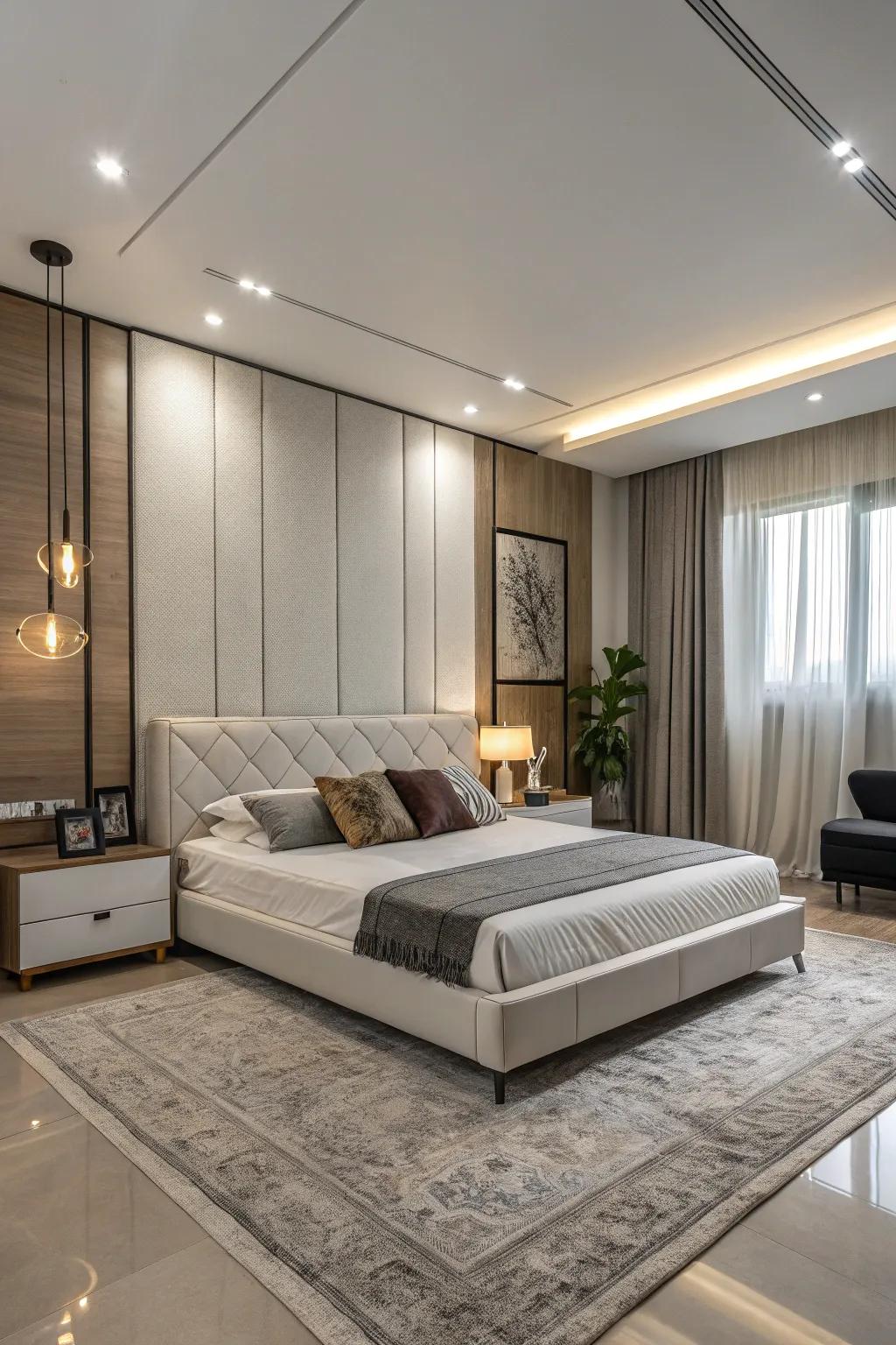 A surface bed frame offers a sleek and contemporary visual.