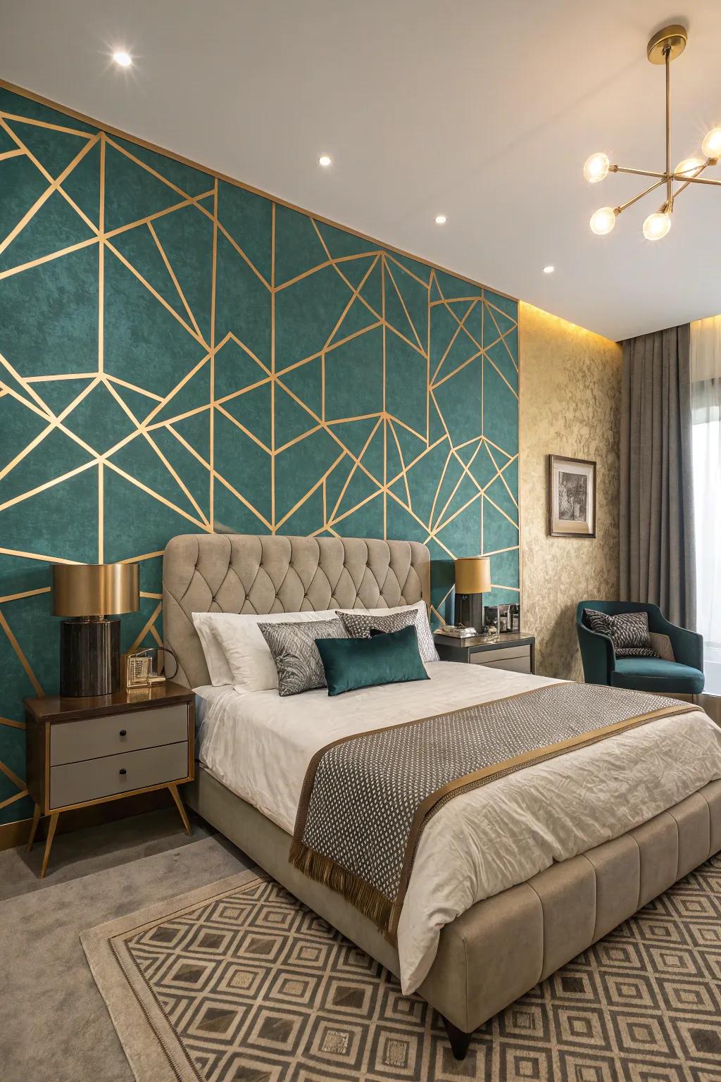 Geometric designs add a contemporary flavor.