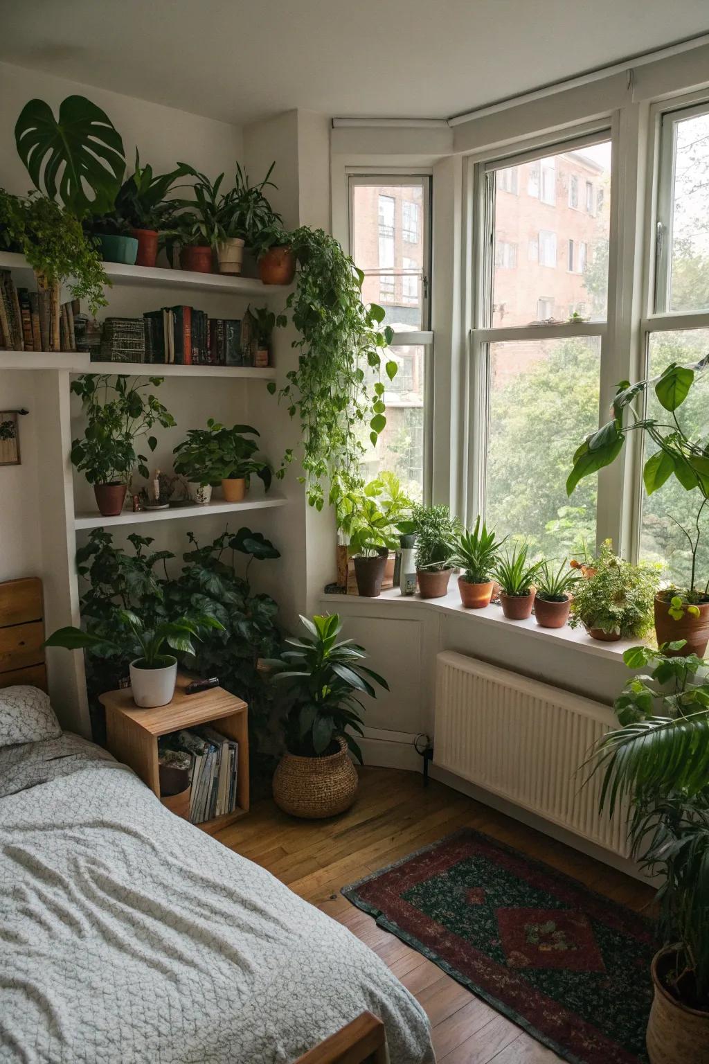 Plants bring a breath of fresh air and natural beauty to your bedroom.