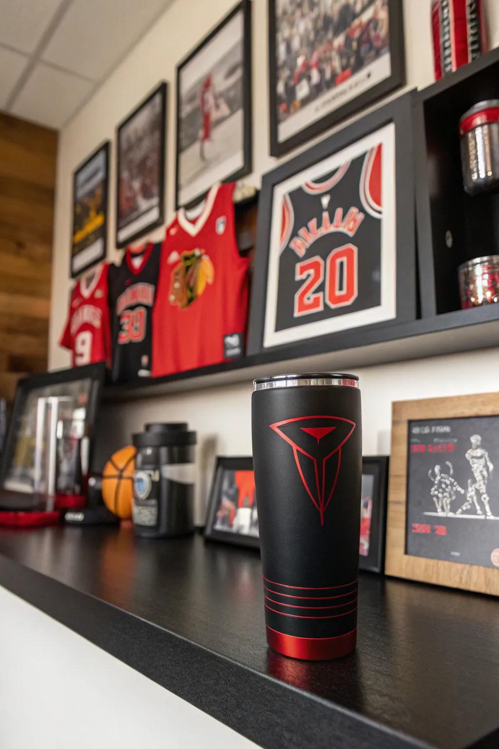 An athletic-themed tumbler tailored for squad devotees.