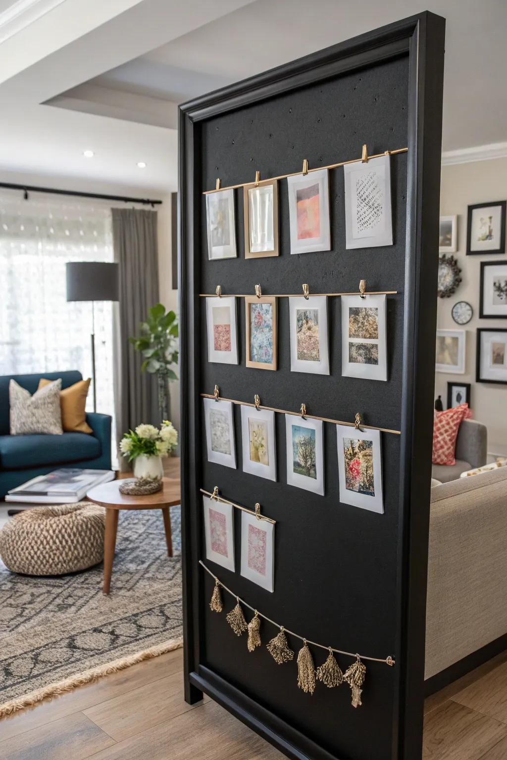 Design your own gallery wall with a memo board presenting your favorite artworks.