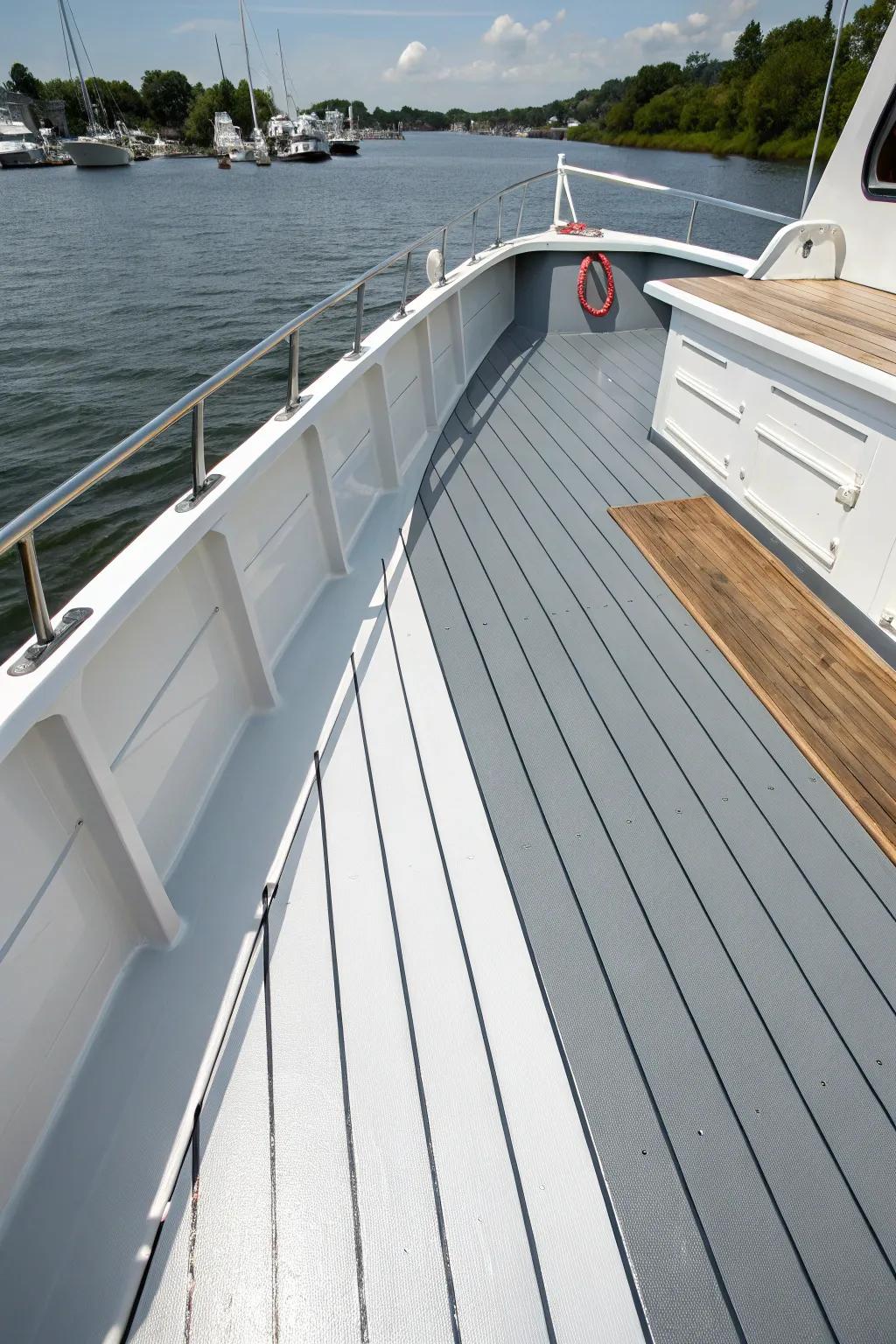 A two-tone application heightens the sense of depth and size.