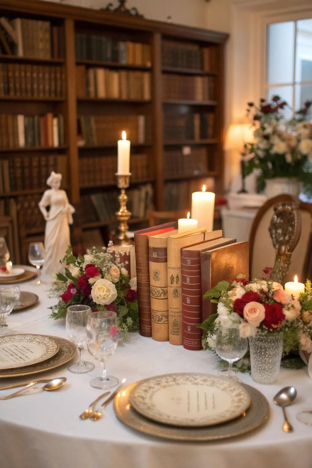 A table setting inspired by literature for a touch of elegance.