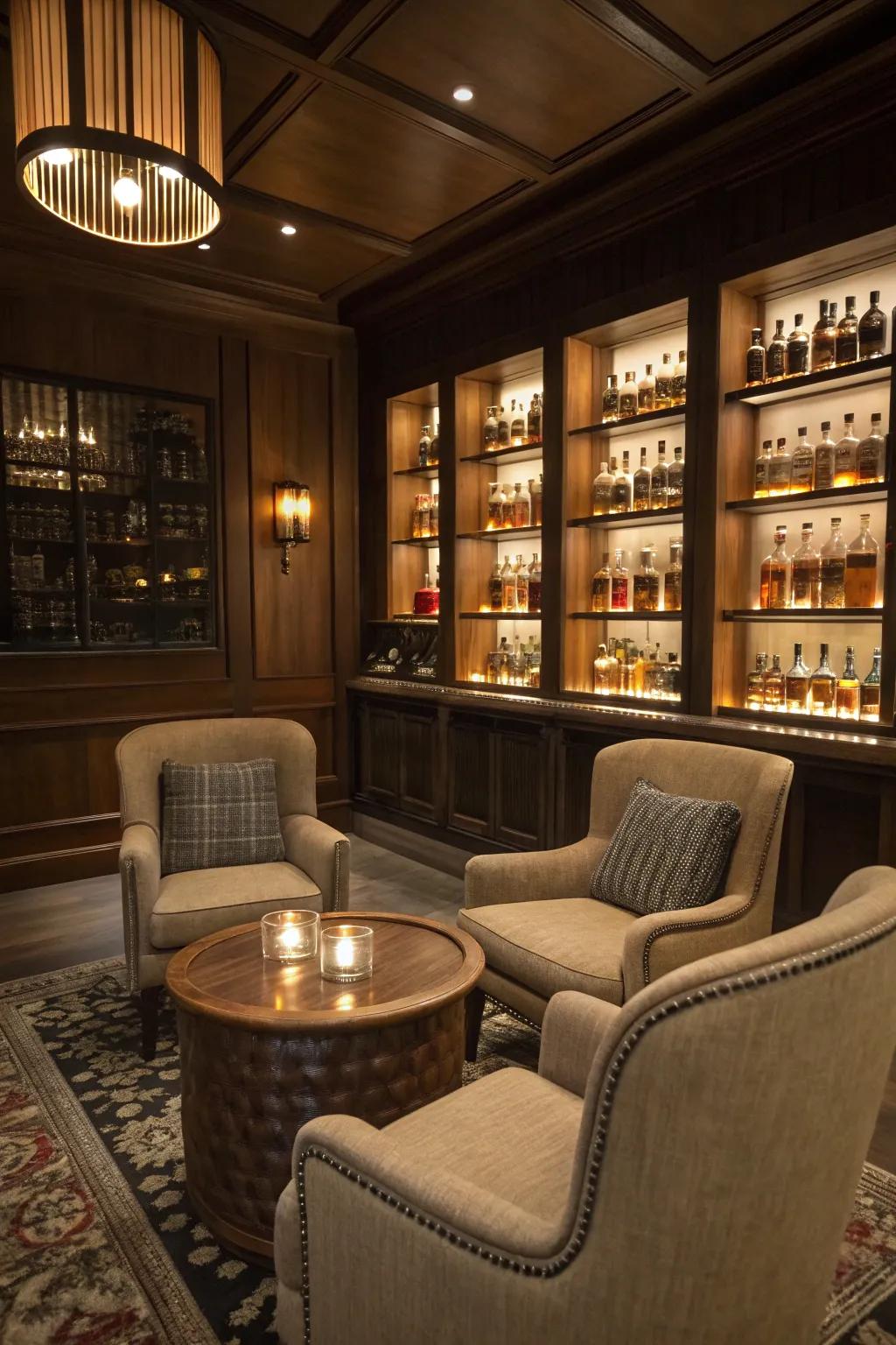 Intimate seating inspires connection and talk.