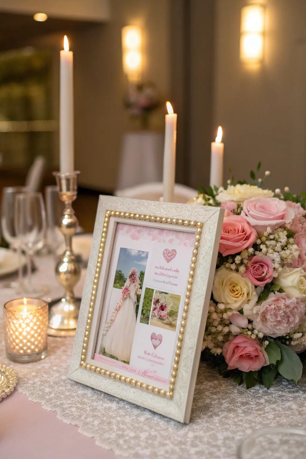 A casing that harmonizes with the wedding's motif, seamlessly integrating with your home decor.