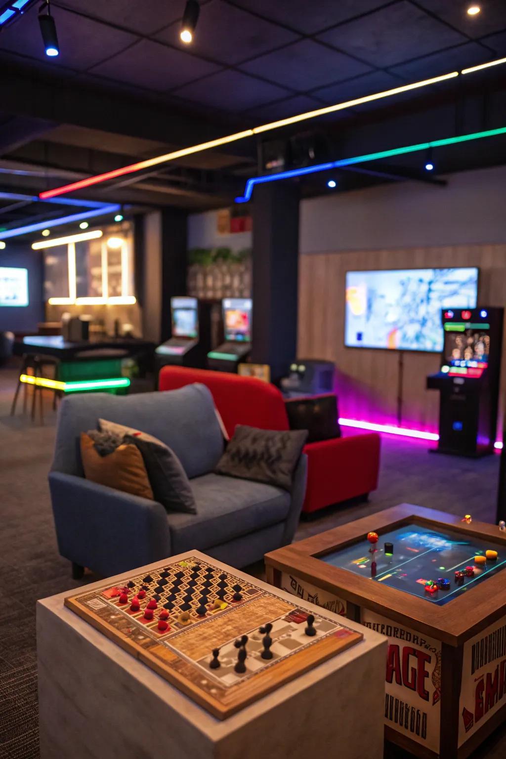 Smart lighting produces adaptable environments in your game room.