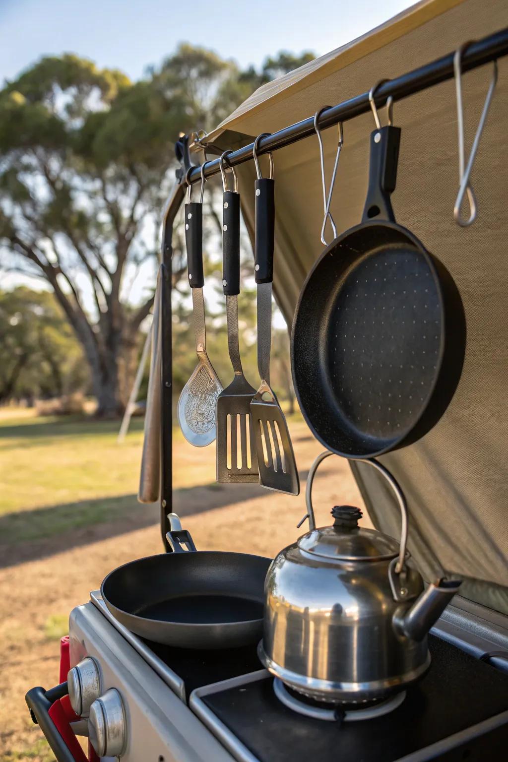 Keep your cooking tools close by.