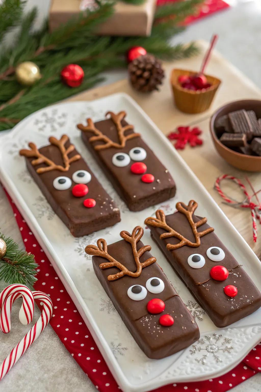 Rudolph sweets prepared to spearhead your Yuletide gifting.