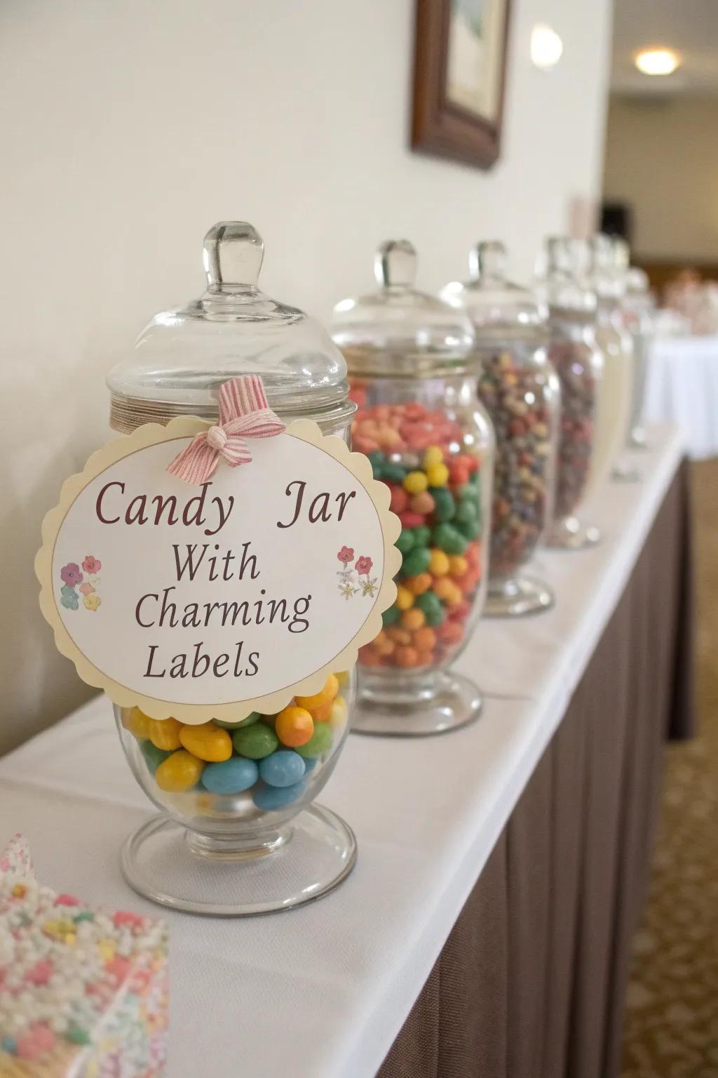 Handmade tags give your dessert table a personal touch.
