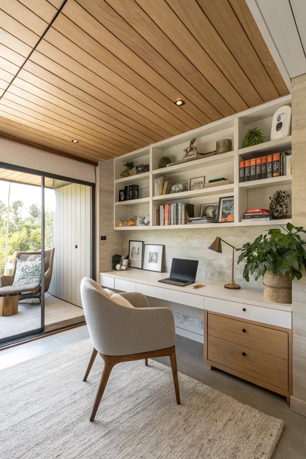 Embrace warmth with genuine timber boards on your ceiling.