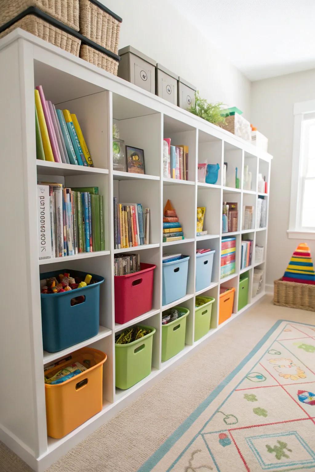 Block fixtures deliver adaptable and tidy storage solutions.