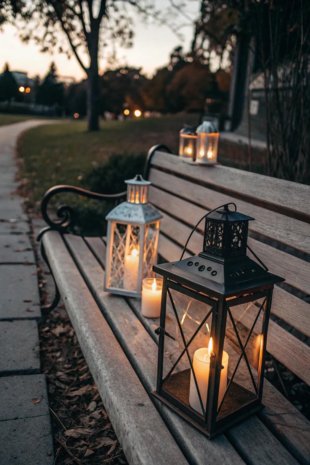 Lanterns introduce a sense of warmth and refined style.