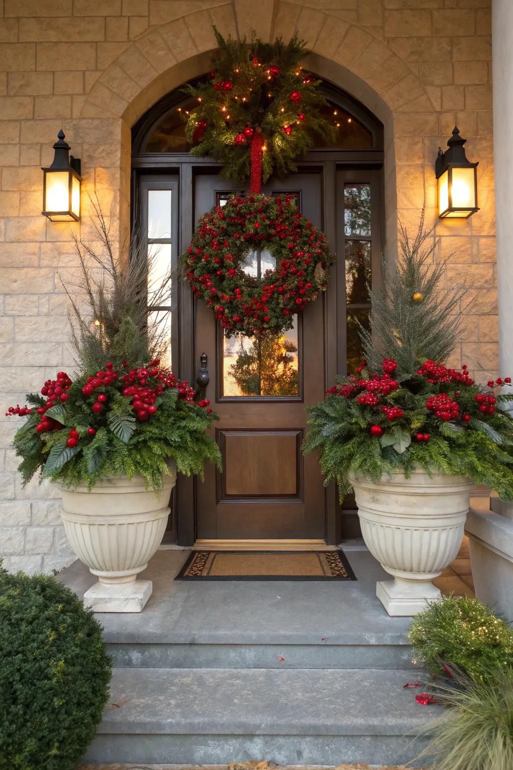 Wreaths bring the whole porch decor together.