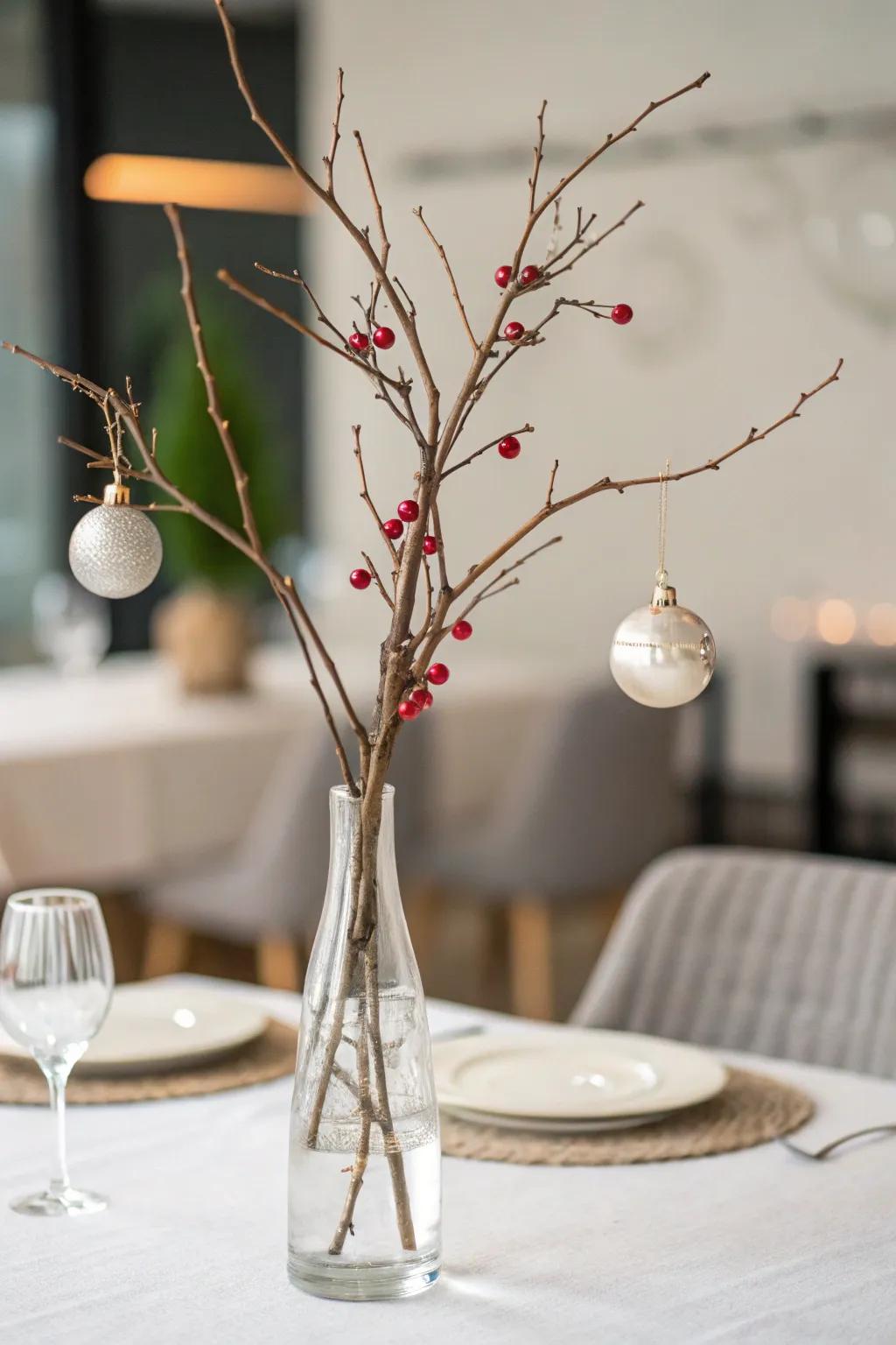 A stark centerpiece grants an immaculate and modern impression.