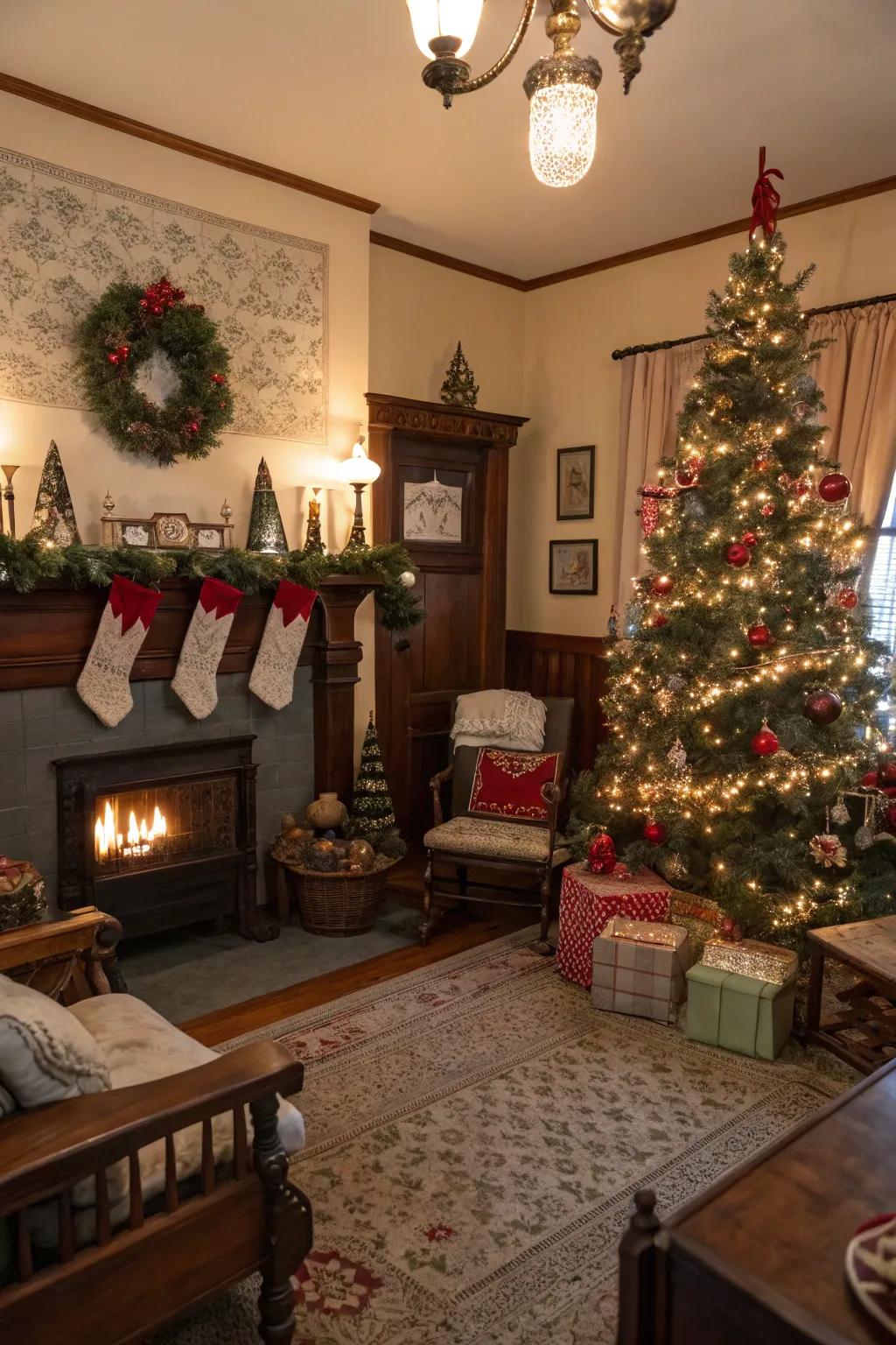 Classic elegance with timeless holiday adornments.
