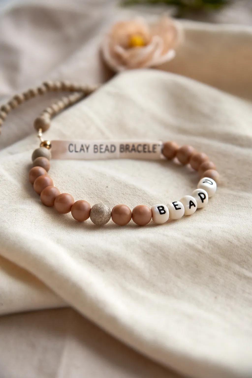 Create your personal narrative with each bead: Tailored perfection in clay and letters.