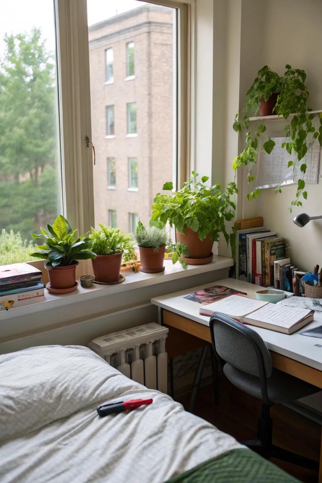 Fill your dorm with fresh greenery.