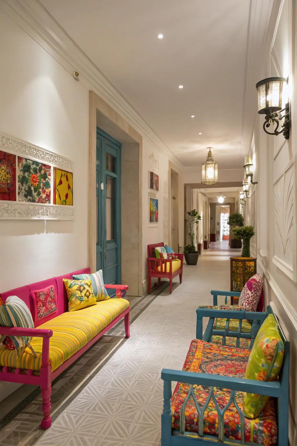 Highlight furniture can provide both functionality and a pop of shade.