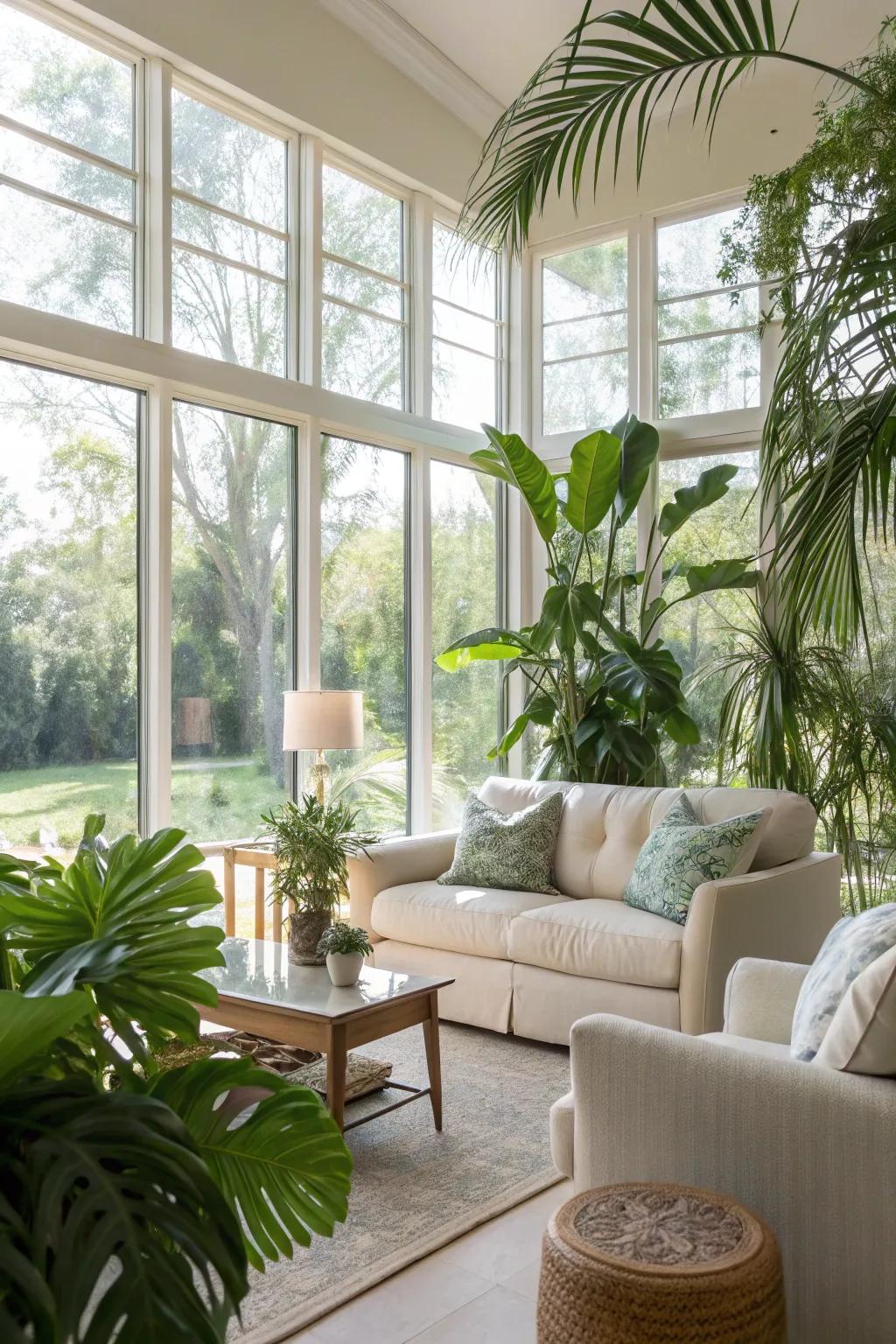 Natural light enhances the vibrancy of your living room.