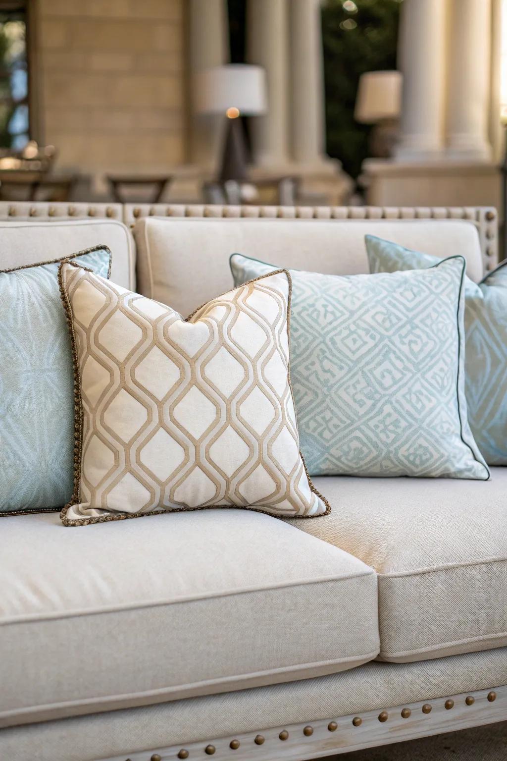 A symmetrical layout provides a tidy and well-proportioned appearance.