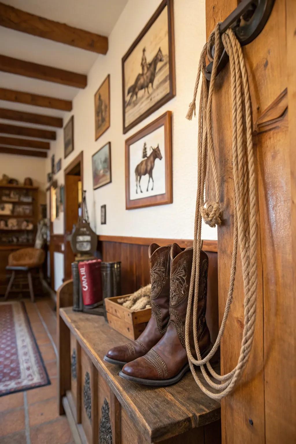 Antique finds give a feel of authenticity and charm.