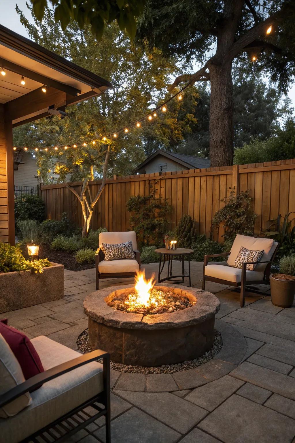 A fire pit is perfect for unforgettable gatherings.
