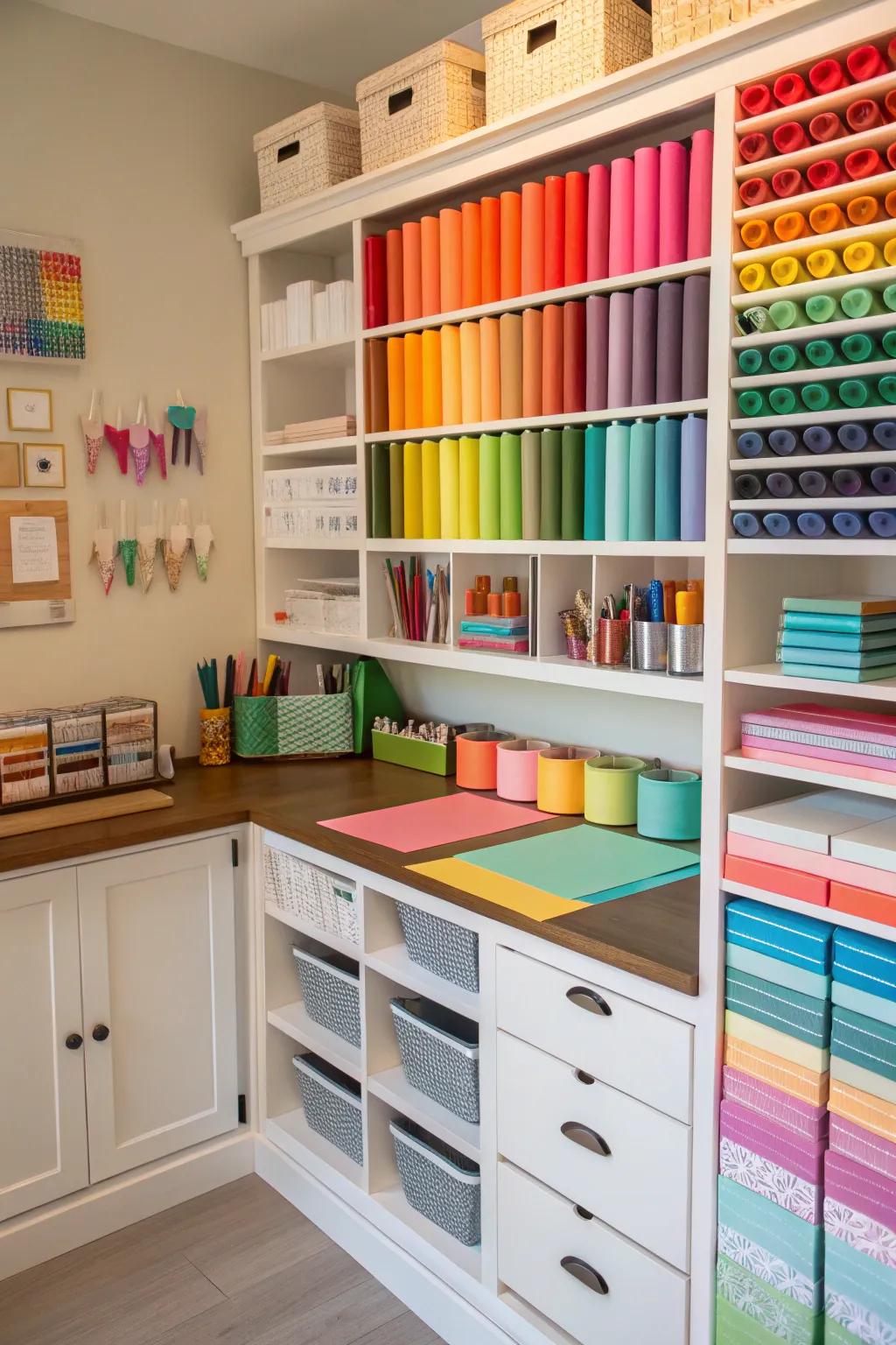 Organization and aesthetics are both improved by color coordination.