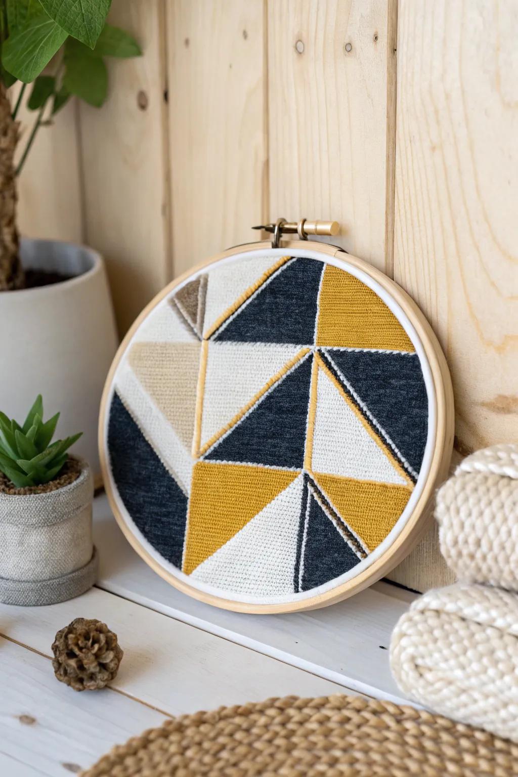 Enhance your space using minimalist cross stitch art that speaks to contemporary elegance and simplicity.