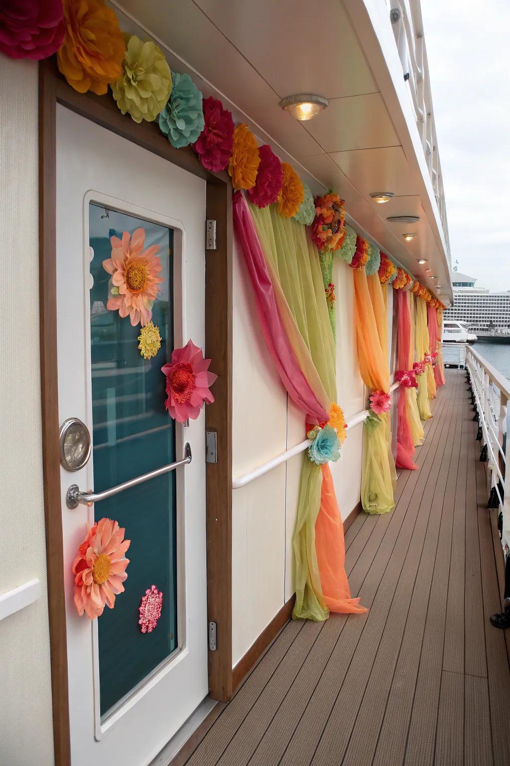 Handmade crafts give your cruise door a personal touch.