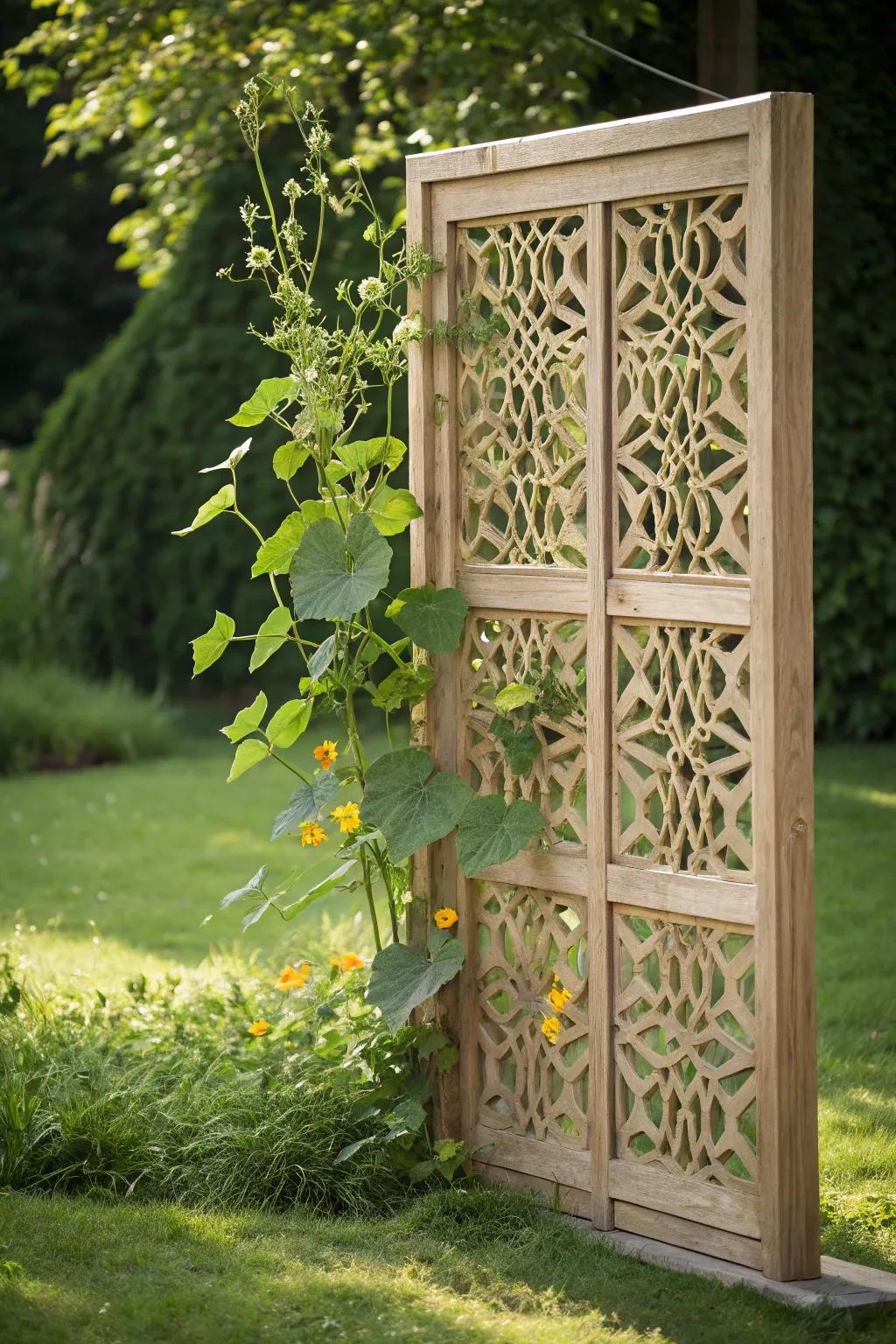 Elevate the sophistication of your garden with an understated interlaced panel &ndash; where workmanship aligns with the beauty of nature.