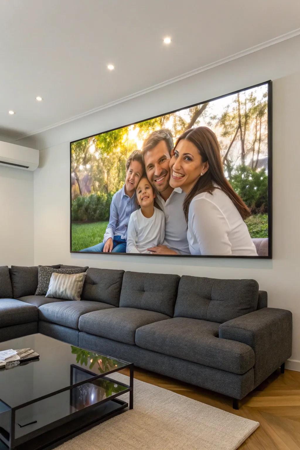 Personalized artistic canvas converts memories into visual masterpieces.