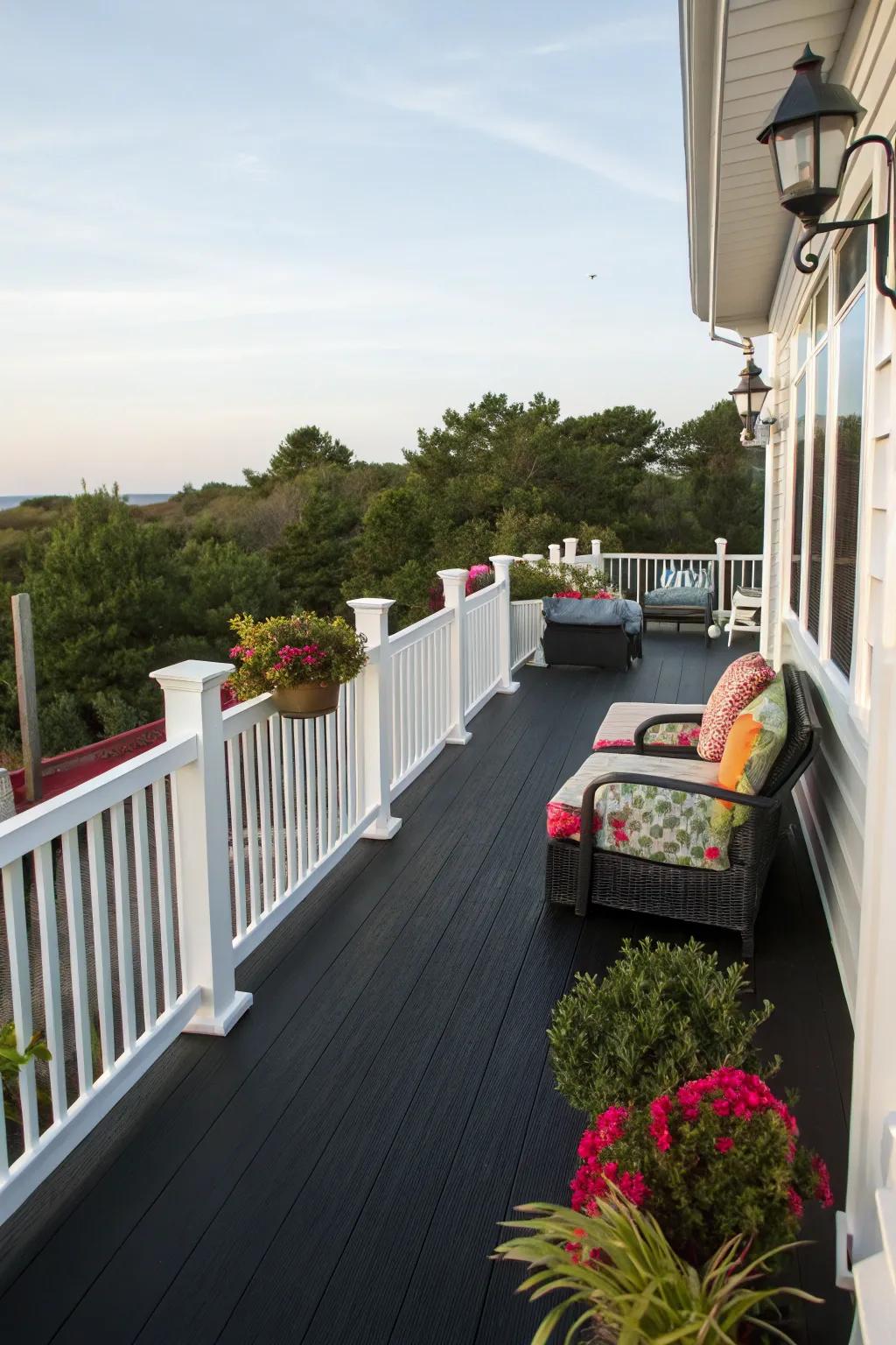 Onyx decks fashion a bold and dramatic outdoor declaration.