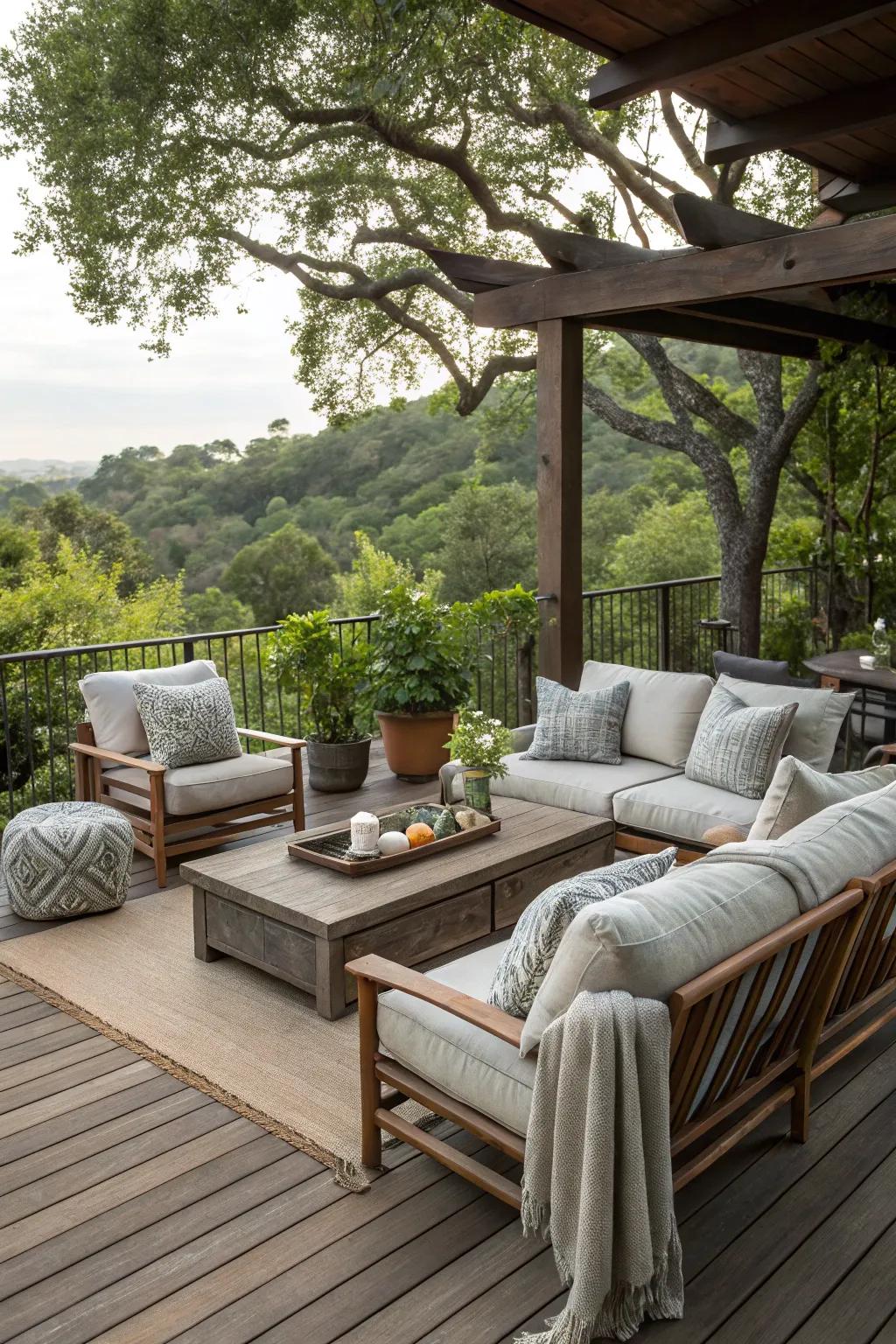 Comfortable seating makes your deck the perfect place to unwind.