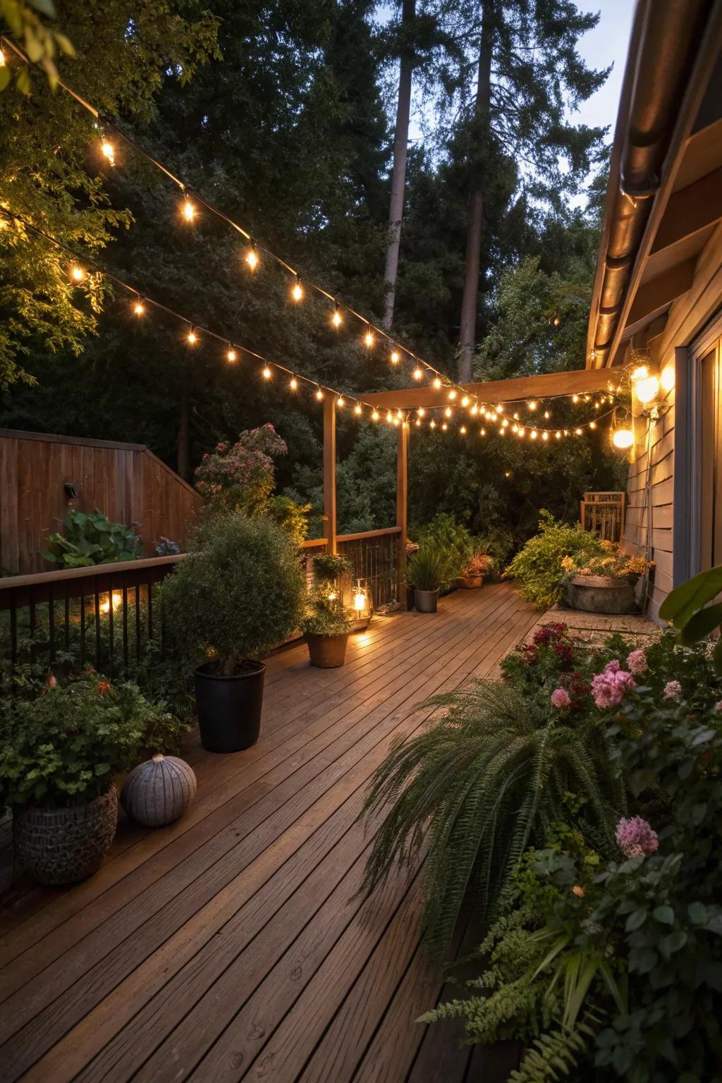Charming lighting cultivates a captivating ambiance.