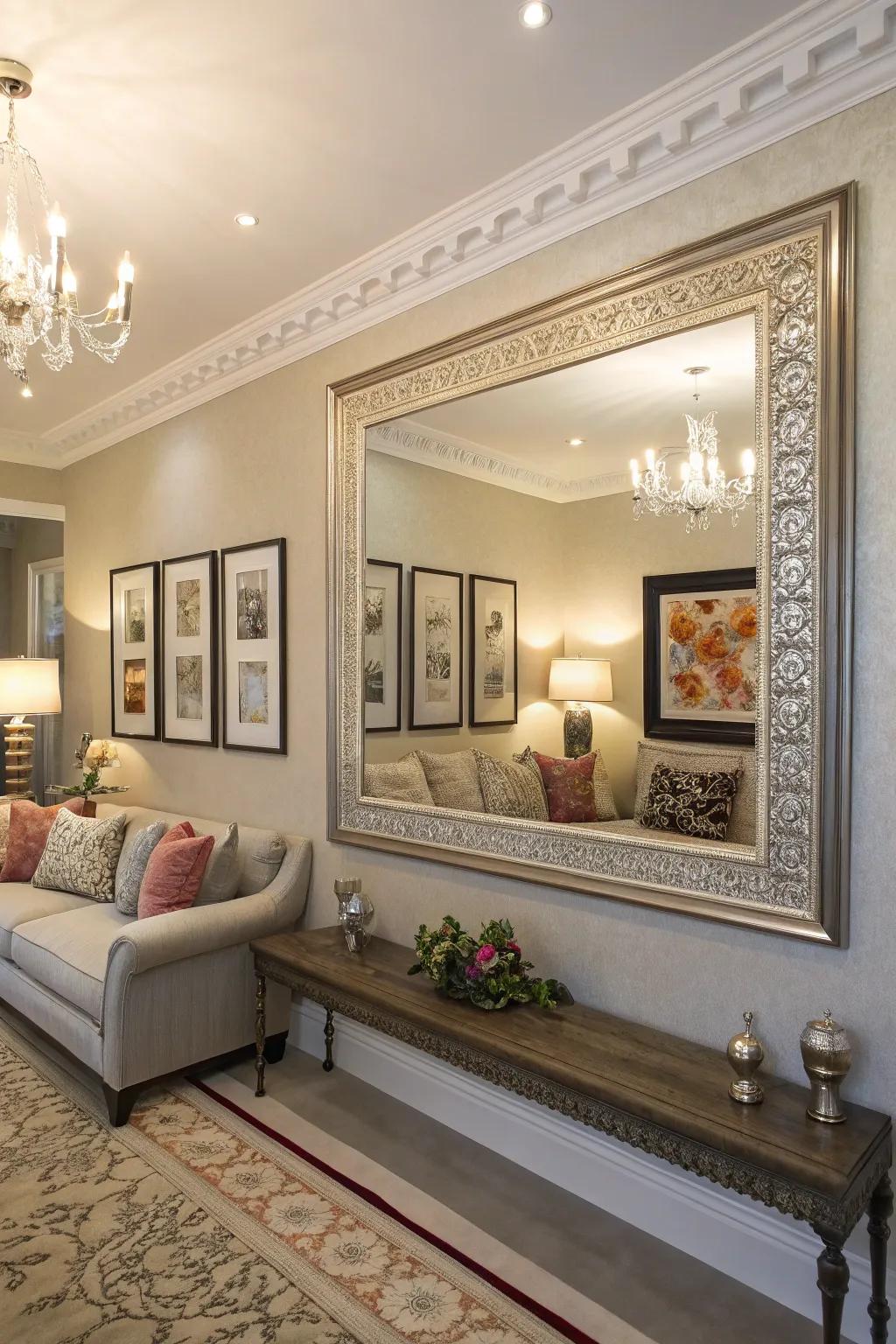 Artwork and reflections boost ambiance and add a personal signature.