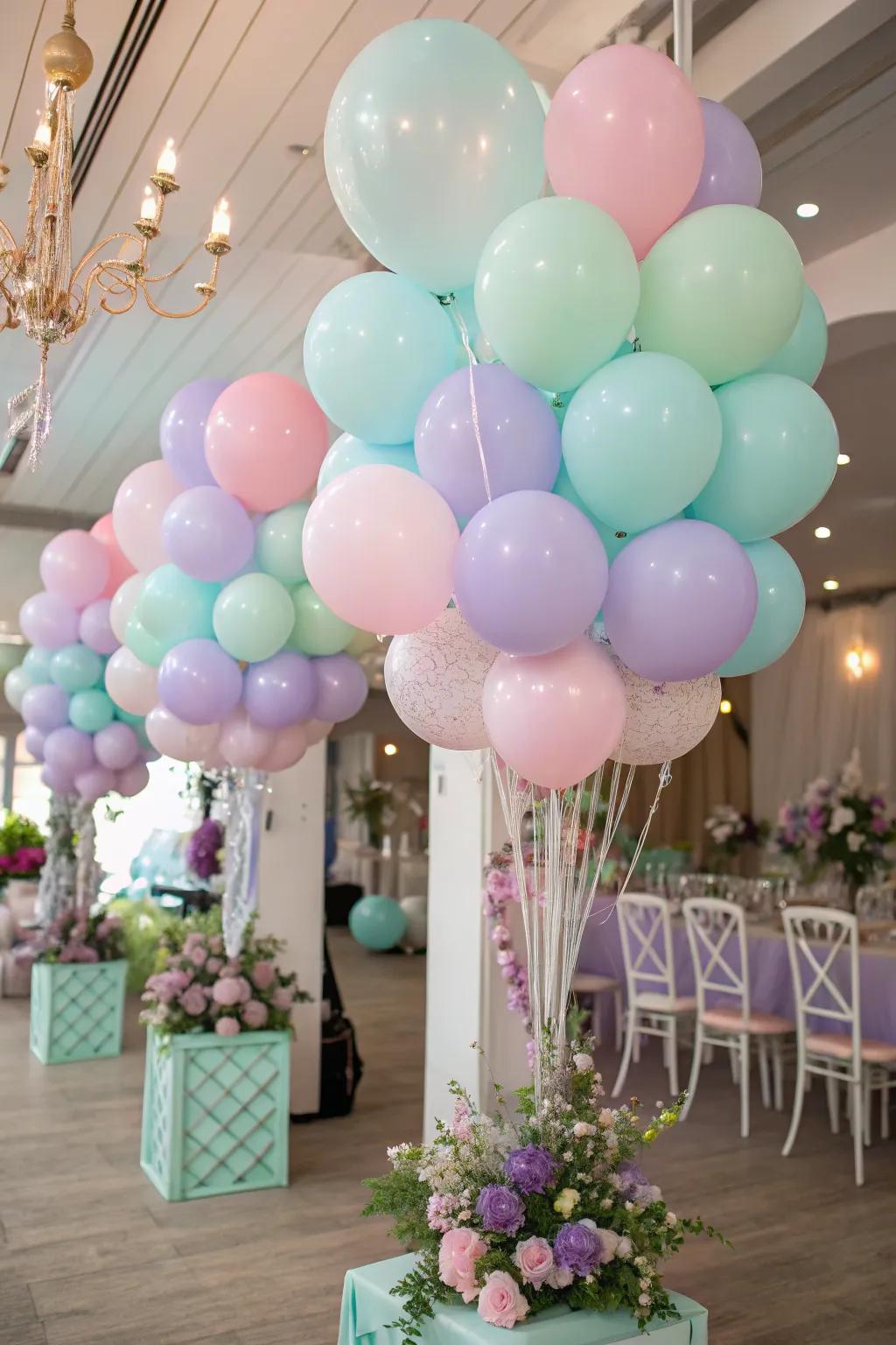 Add a splash of color with enchanting balloon displays.