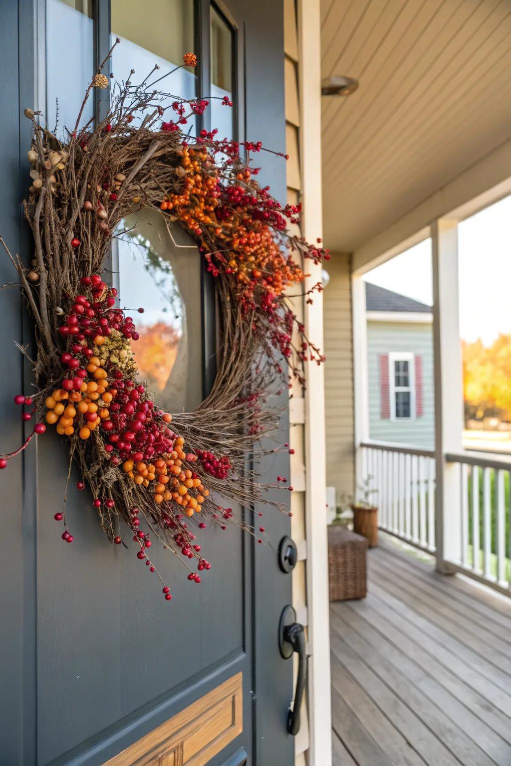 Welcome guests with a handmade wreath on your door.
