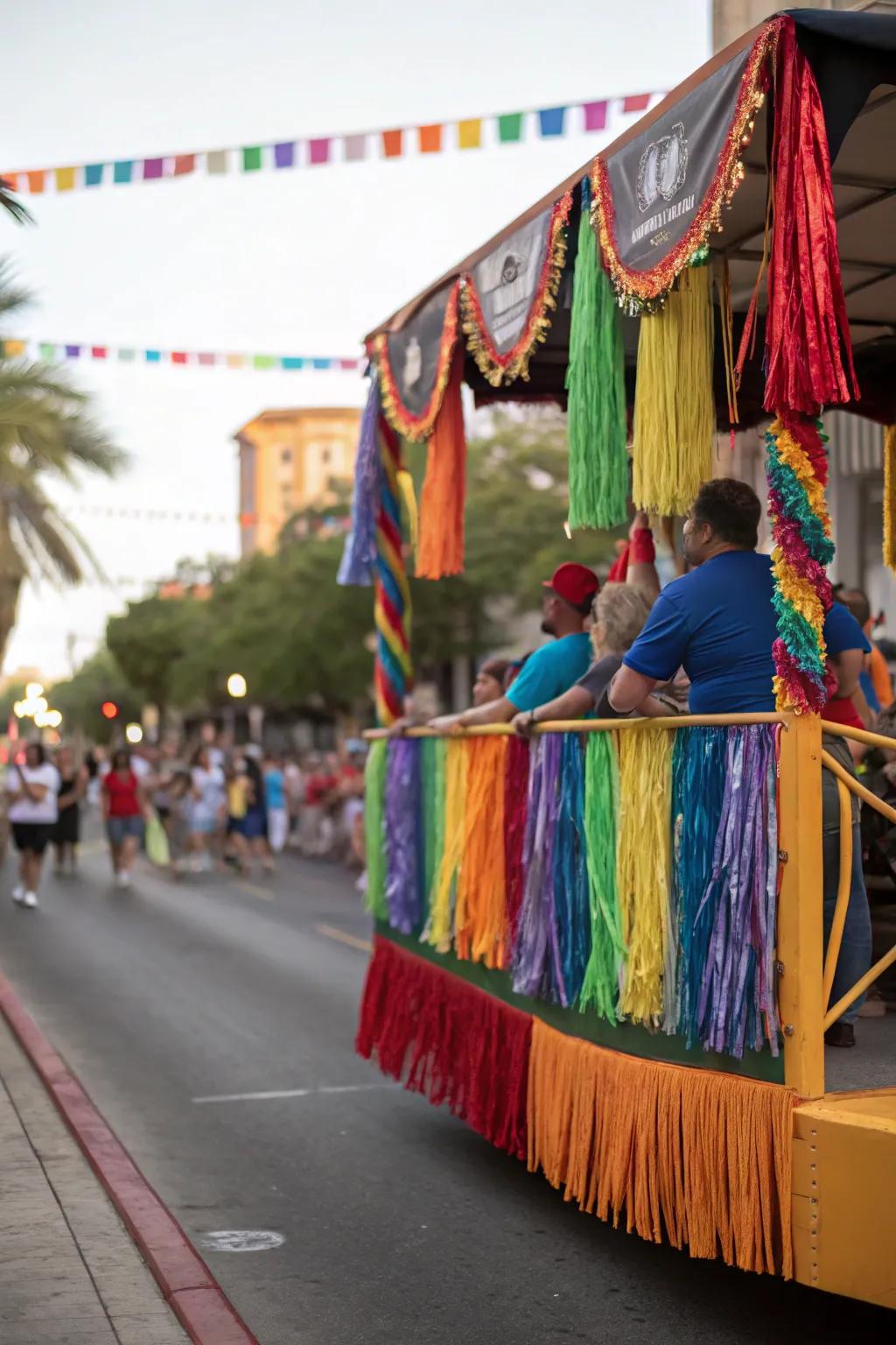 Fringe and dangles adding dynamic flair.