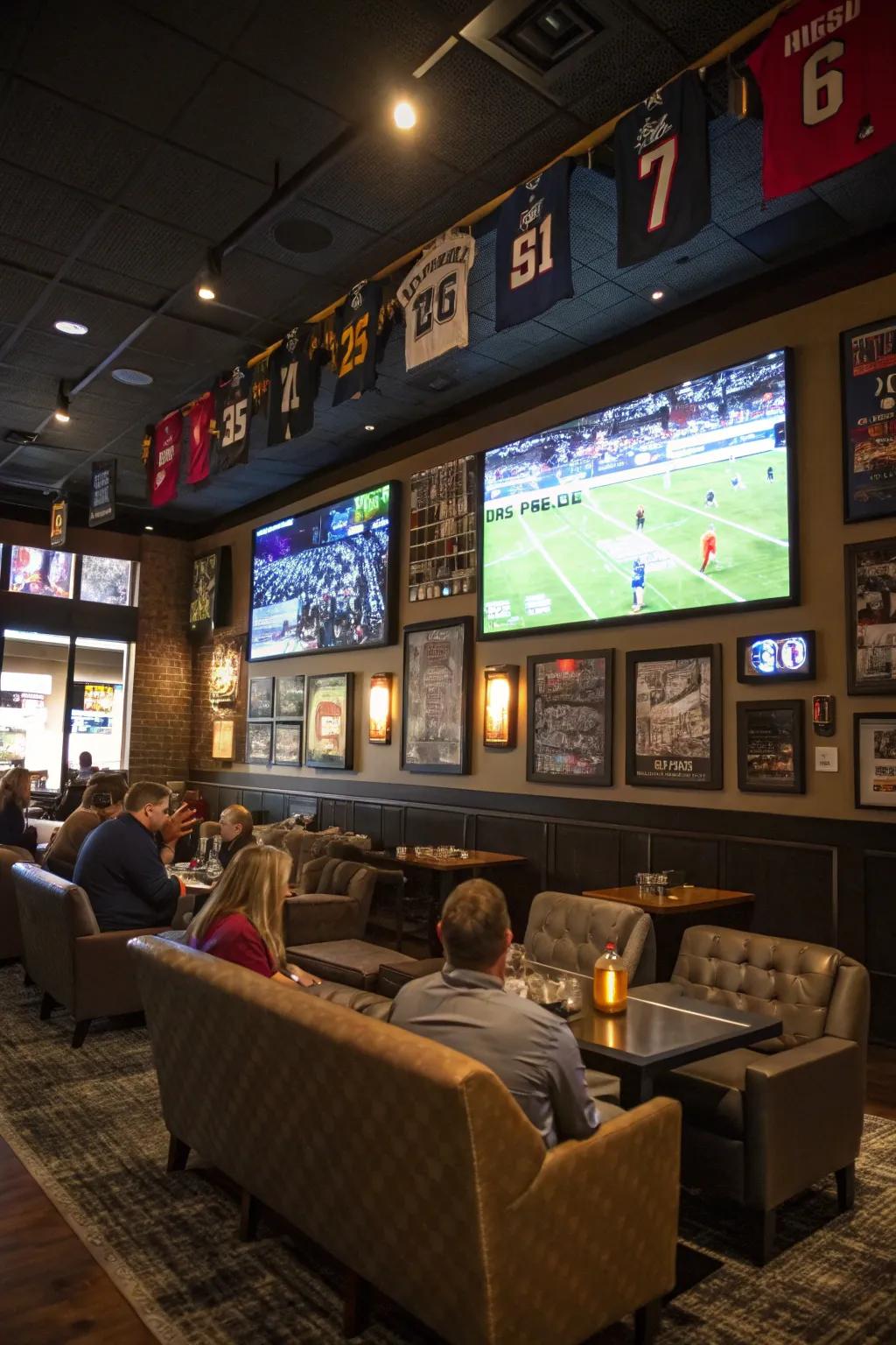 Design the ultimate sports fan's haven in your basement bar.