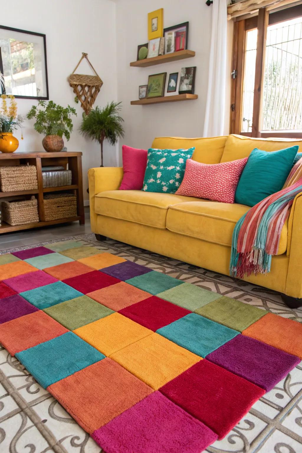With little effort, colorful mats can bring joy and vitality to any environment.