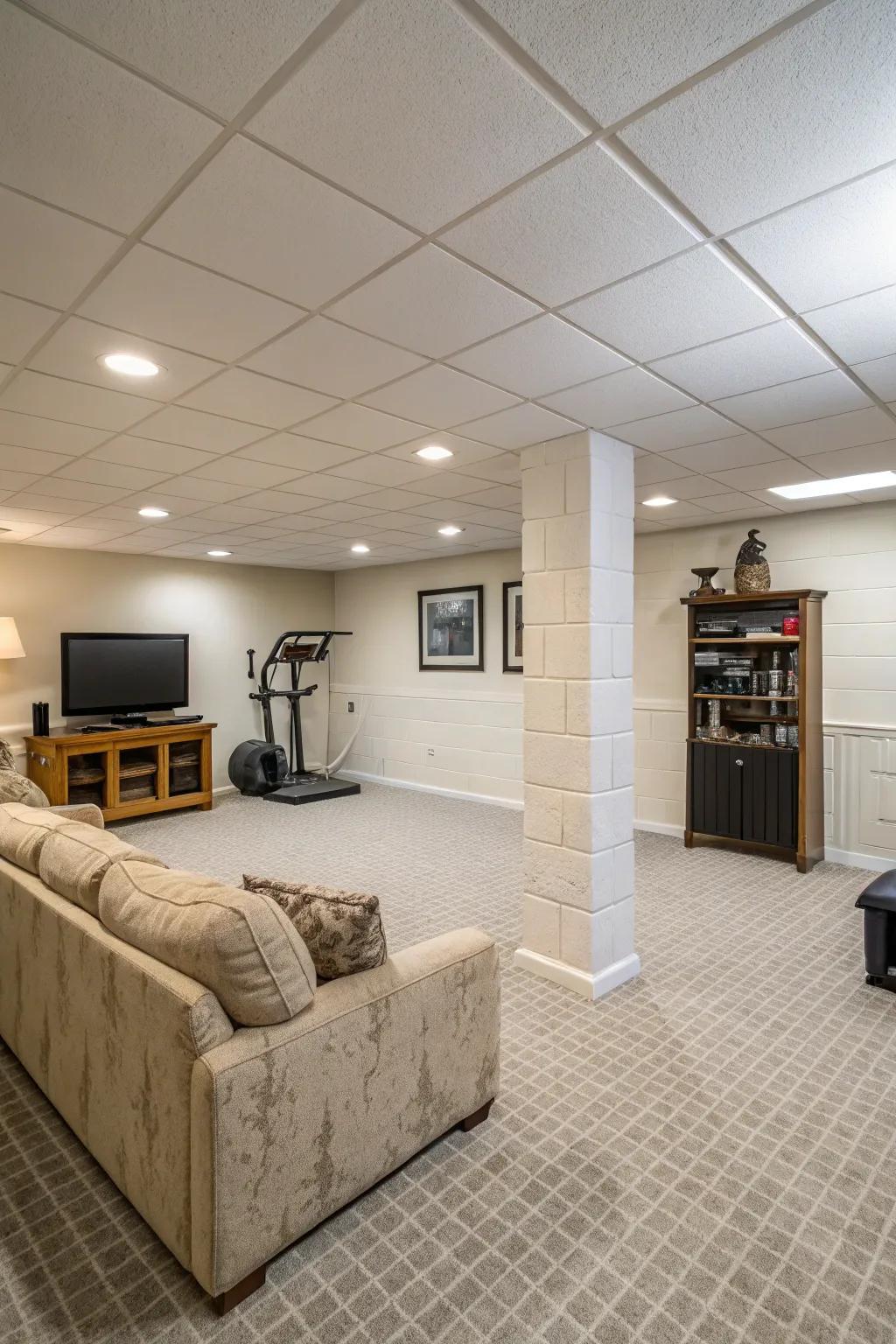 Board and floor covering mix balances look and practicality.