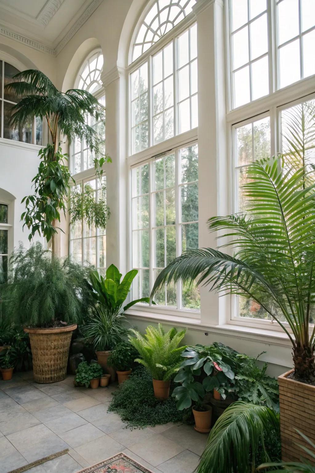 Indoor plants bring a touch of the tropics indoors.